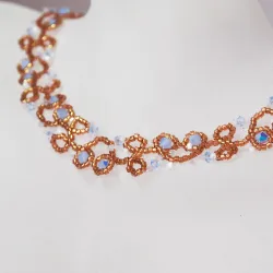Necklace Bronze brass - Arabesque Tia - Necklace Bronze brass - Laiton bronze